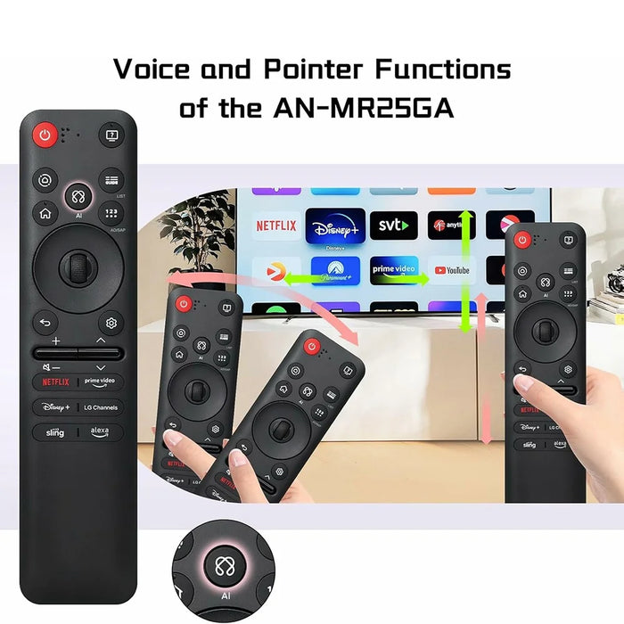 AKB76046602  /  MR25GA 10m Range ABS Voice Activated TV Remote Control Ergonomic Voice Remote for LG - 2