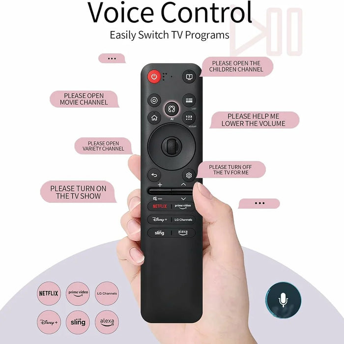 AKB76046602  /  MR25GA 10m Range ABS Voice Activated TV Remote Control Ergonomic Voice Remote for LG - 4