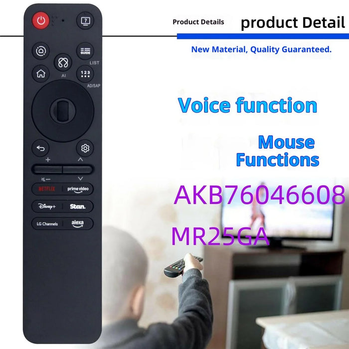 AKB76046608  /  MR25GA ABS 10m Range TV Voice Remote Control Ergonomic for LG - 2