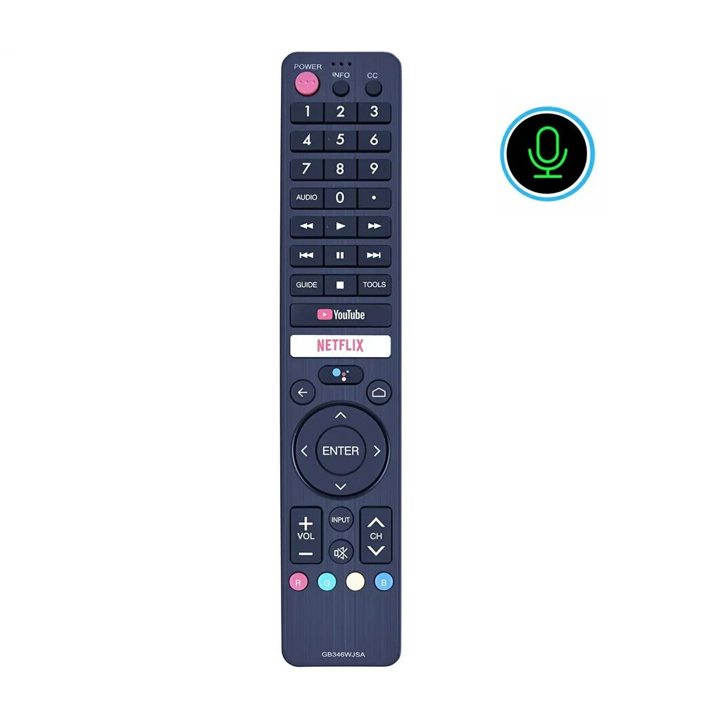 GB346WJSA For Sharp TV Voice Remote Control IR Infrared Replacement 10m Range Controller - 1