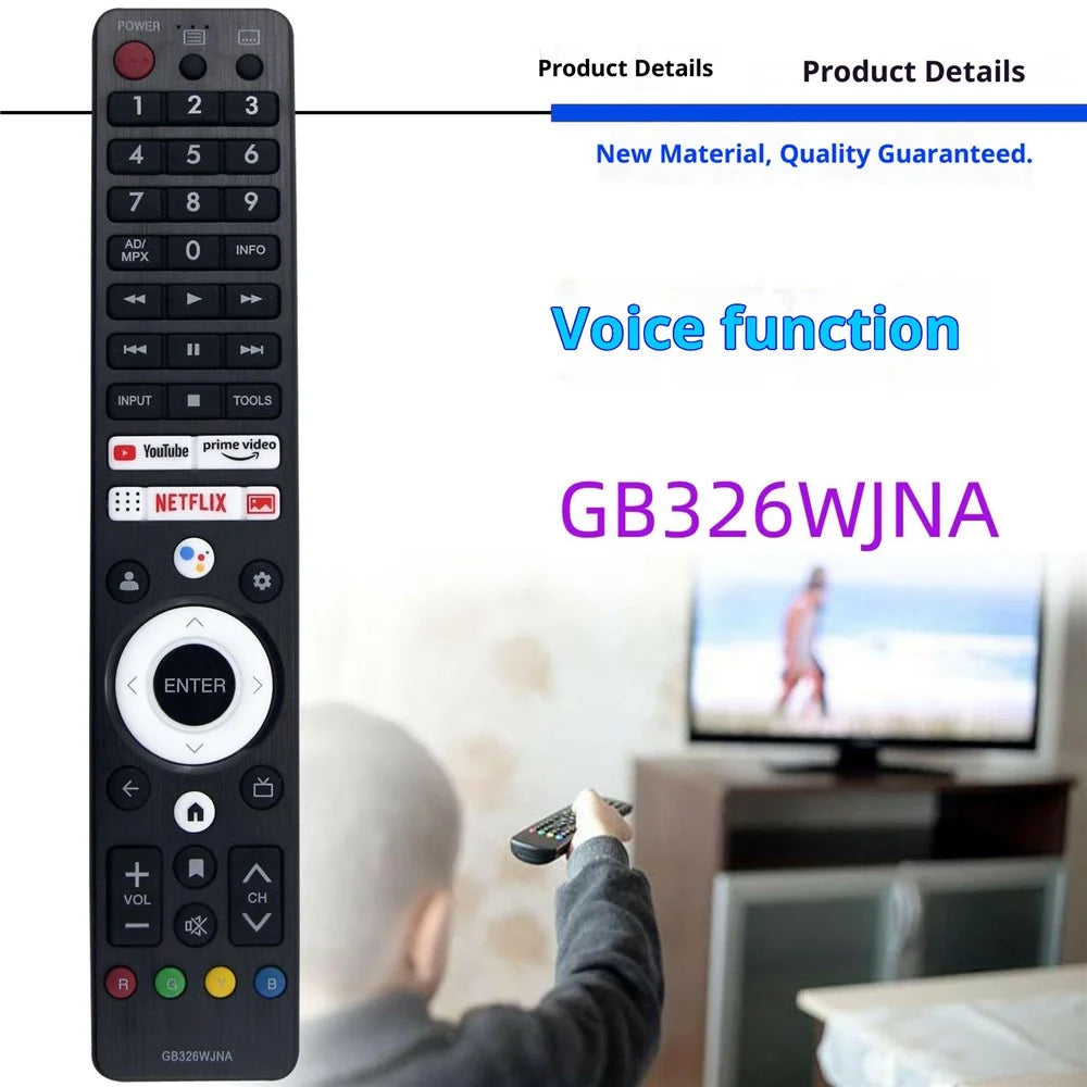 GB326WJNA For Sharp TV Voice Remote Control IR Infrared Replacement 10m Range Controller - 2