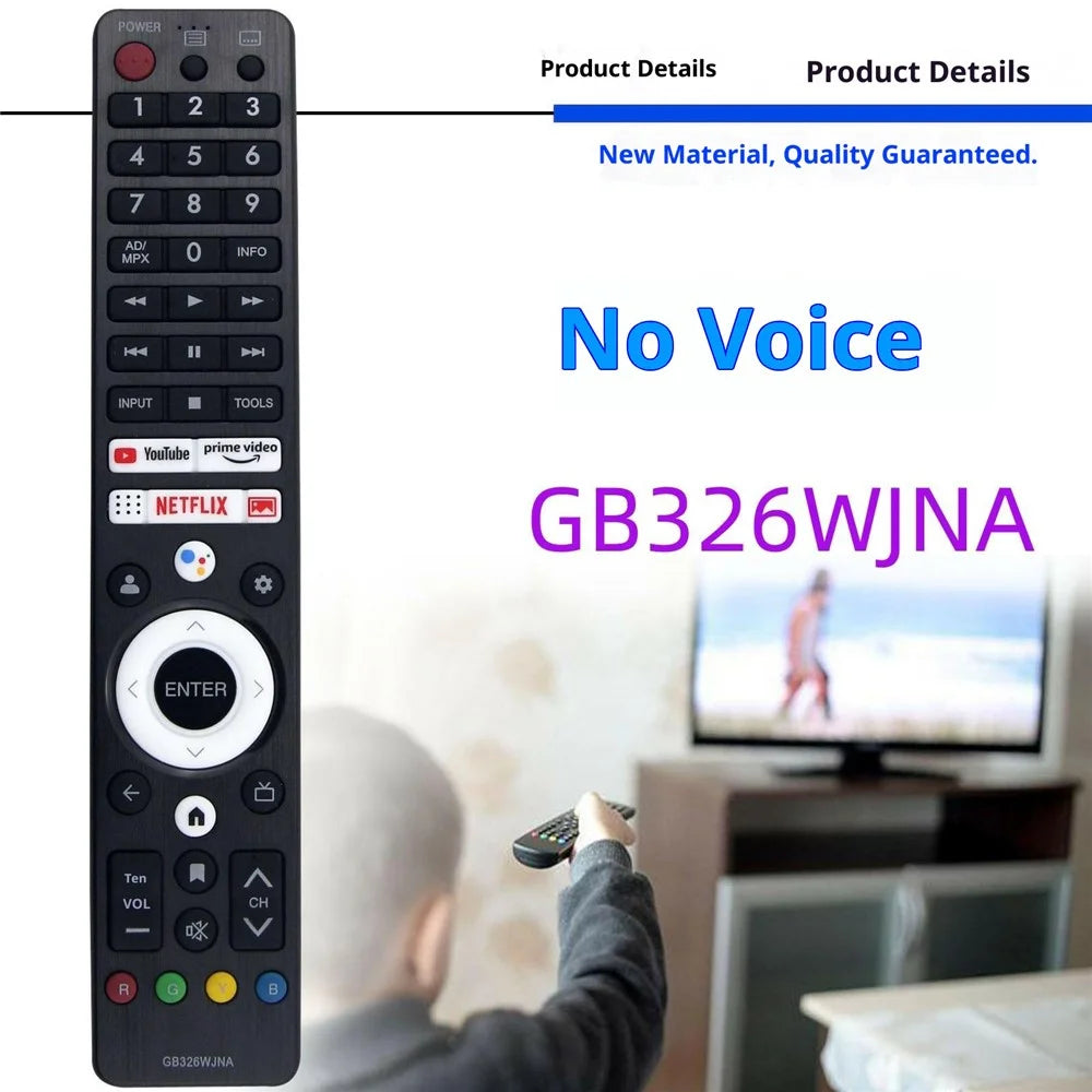 GB326WJNA For Sharp TV Remote Control 10m Range Infrared Television Controller, No Voice Function - 2