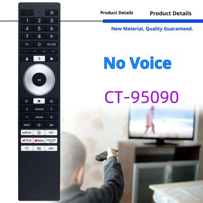 CT-95090 For Toshiba TV Remote Control 10m Range Infrared Television Controller, No Voice Function - 2