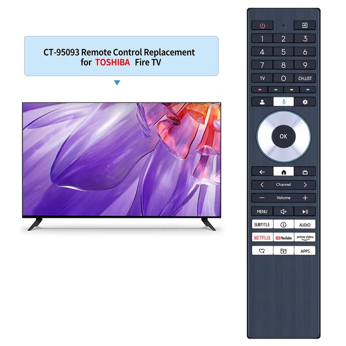 CT-95093 For Toshiba TV Remote Control 10m Range Infrared Television Controller, No Voice Function - 4
