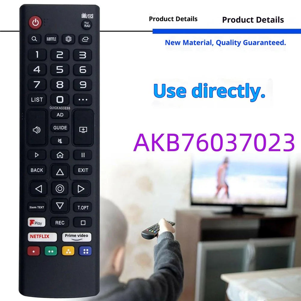 AKB76037023 For RCA TV Remote Control Infrared Wireless 10m Range Ergonomic Controller - 2