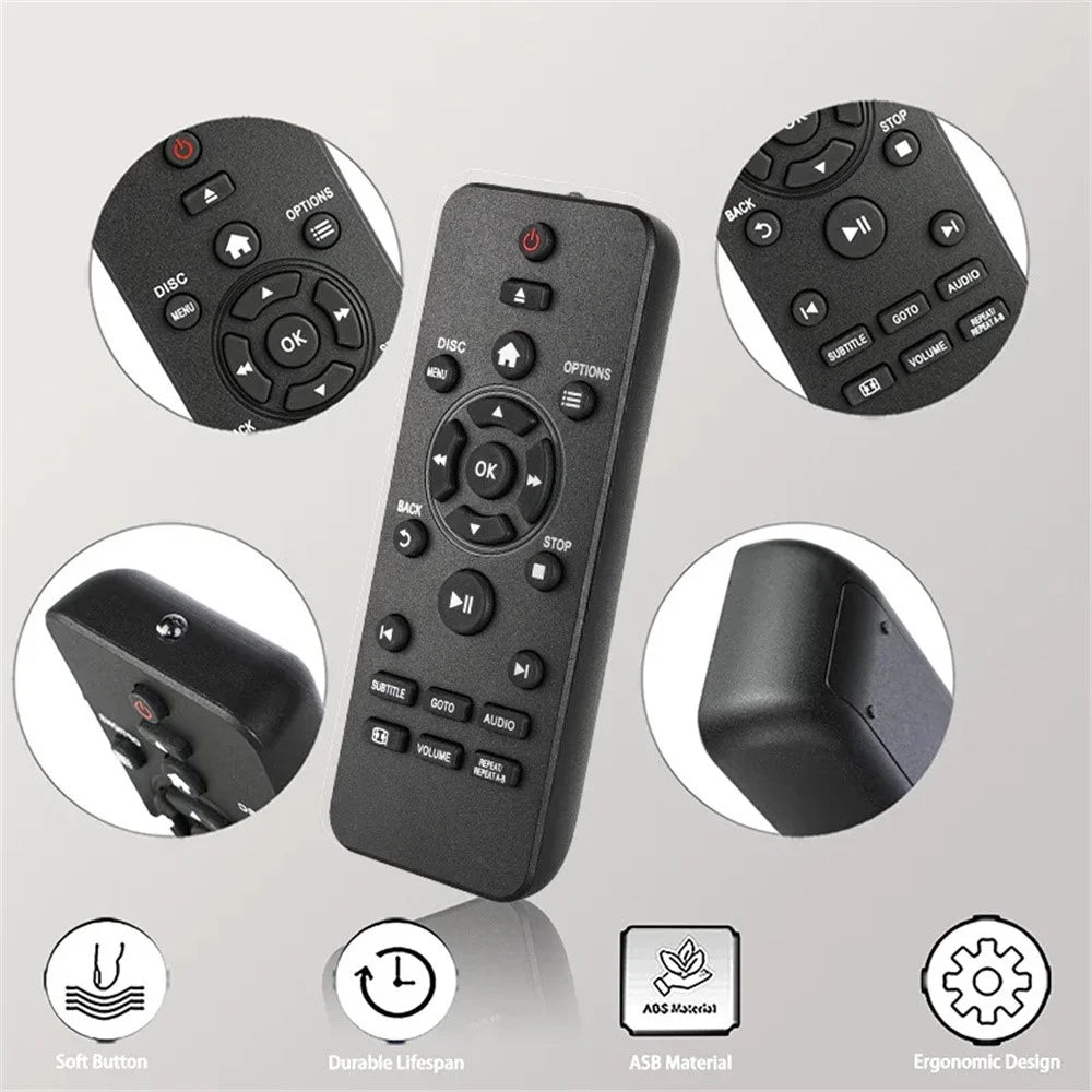 RC-5721 For Philips DVD Player Infrared Remote Control 10m Range Battery Operated Ergonomic Controller - 2