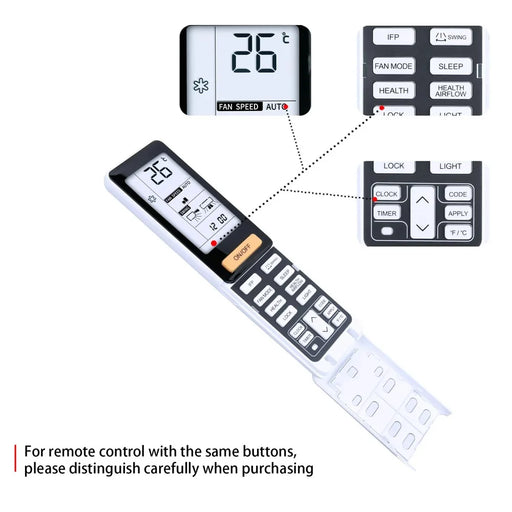 0010402886D For Haier Air Conditioner Infrared Remote Control Replacement 10m Range Wireless Controller - 2