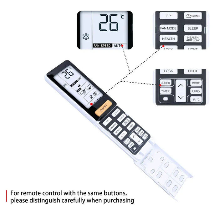 0010402886D For Haier Air Conditioner Infrared Remote Control Replacement 10m Range Wireless Controller - 2
