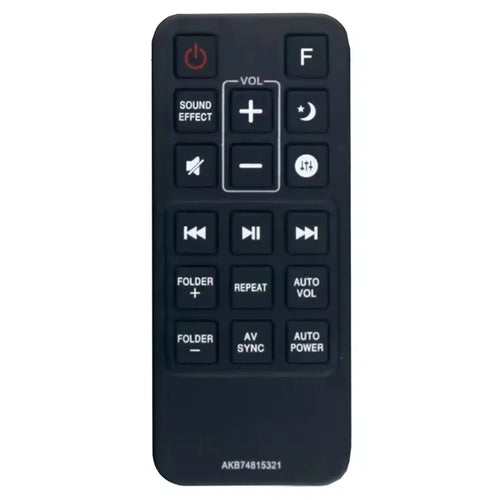 AKB74815321 For LG Soundbar Remote Control 1-10m Range Infrared Replacement Controller - 1