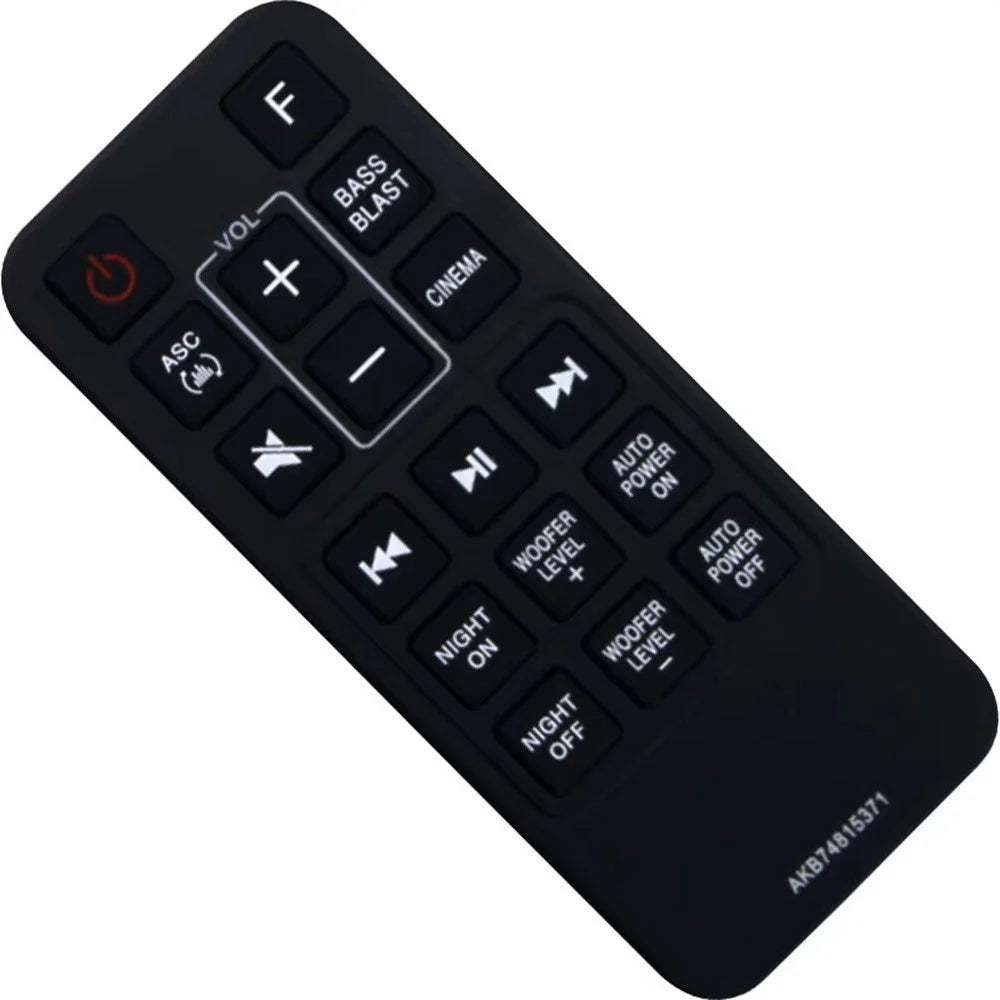 AKB74815371 For LG Soundbar Remote Control 1-10m Range Infrared Replacement Controller - 3