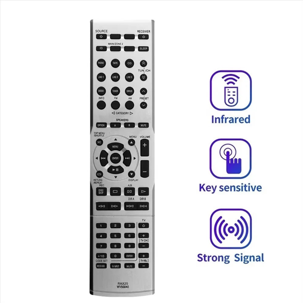 RAX25 For Yamaha Sound Receiver Infrared Remote Control Battery Operated Replacement Controller - 2