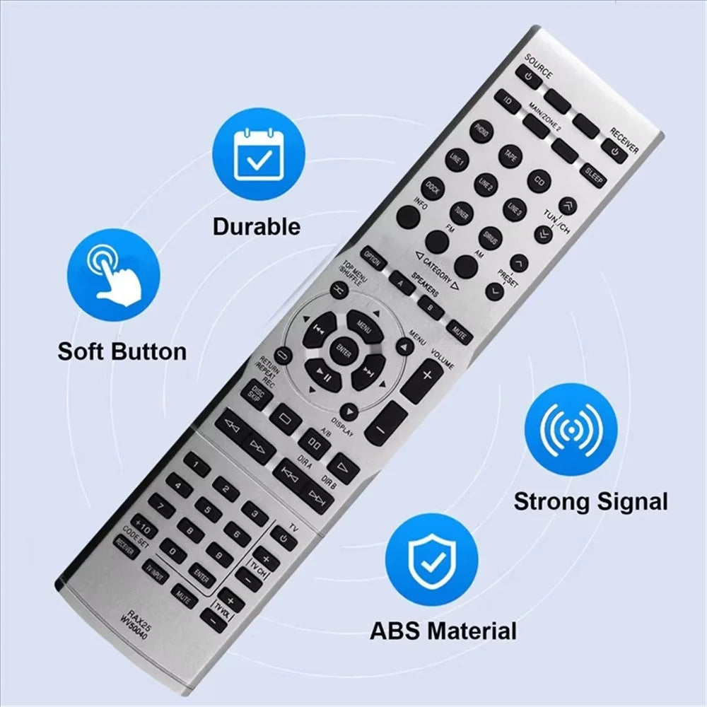 RAX25 For Yamaha Sound Receiver Infrared Remote Control Battery Operated Replacement Controller - 3