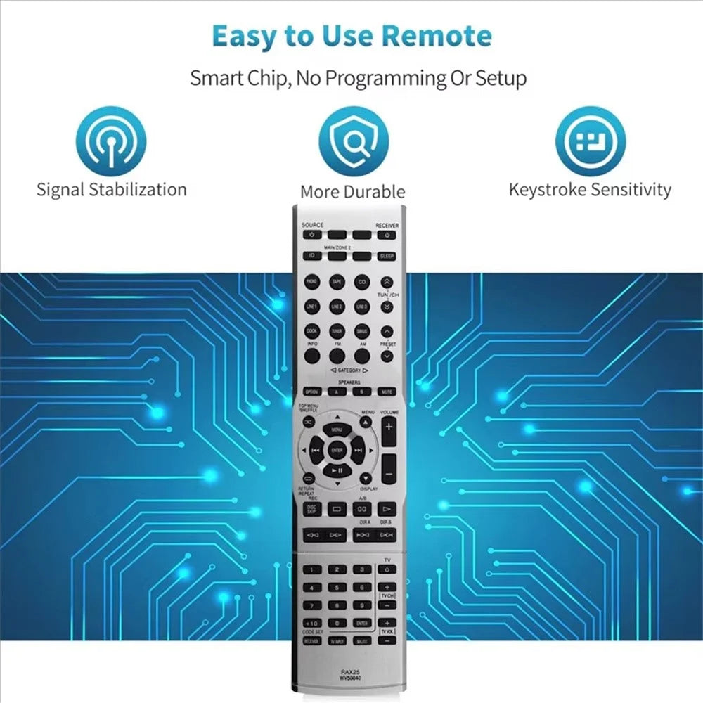 RAX25 For Yamaha Sound Receiver Infrared Remote Control Battery Operated Replacement Controller - 5