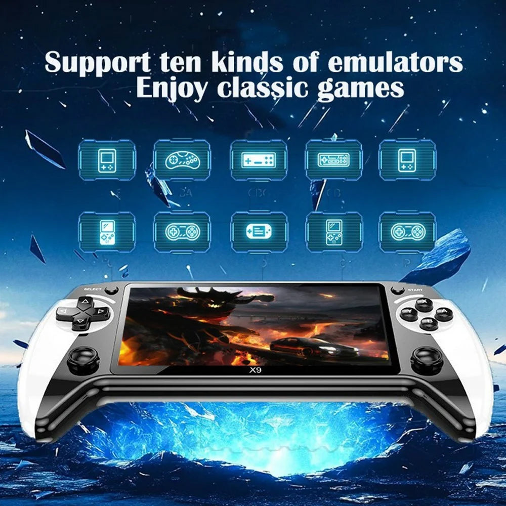 X9 5.5 inch Large Screen Handheld Game Console Retro Gaming Device with 10 Emulators - 3