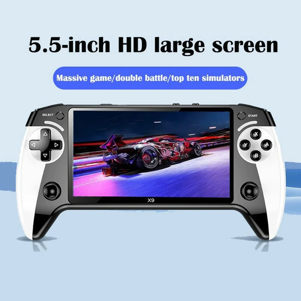 X9 5.5 inch Large Screen Handheld Game Console Retro Gaming Device with 10 Emulators - 4