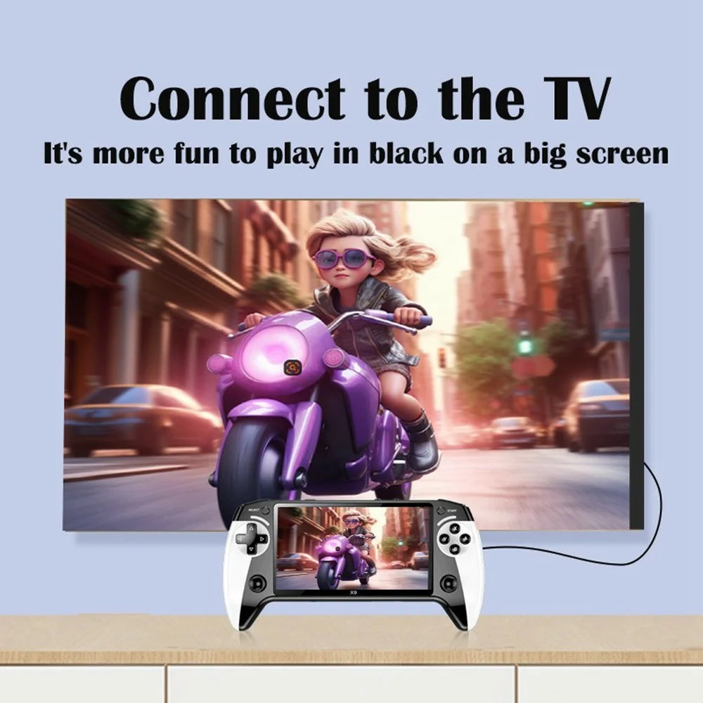 X9 5.5 inch Large Screen Handheld Game Console Retro Gaming Device with 10 Emulators - 5