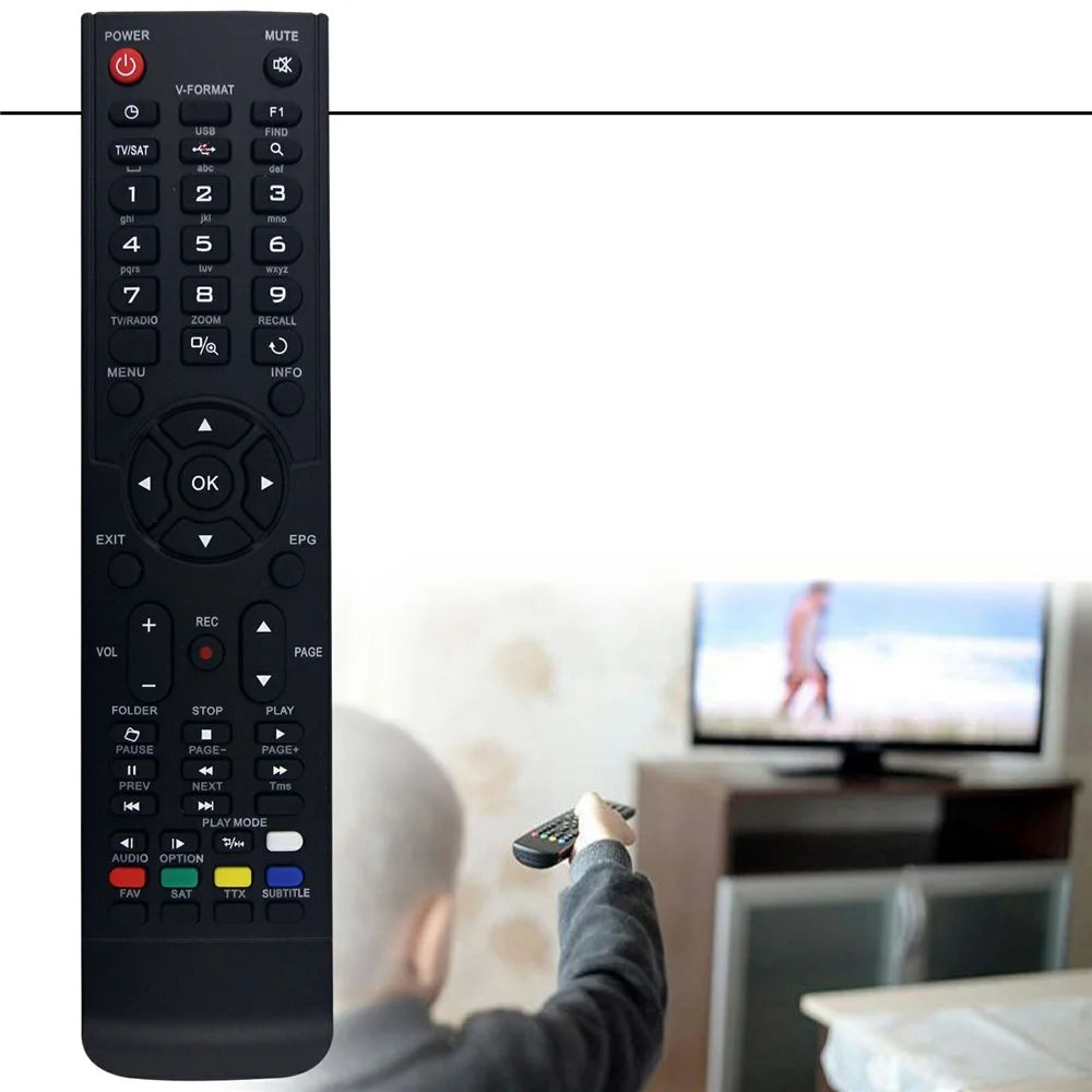 REV2 For AMIKO TV 10m Range Infrared Remote Control Ergonomic TV Remote Controller - 4