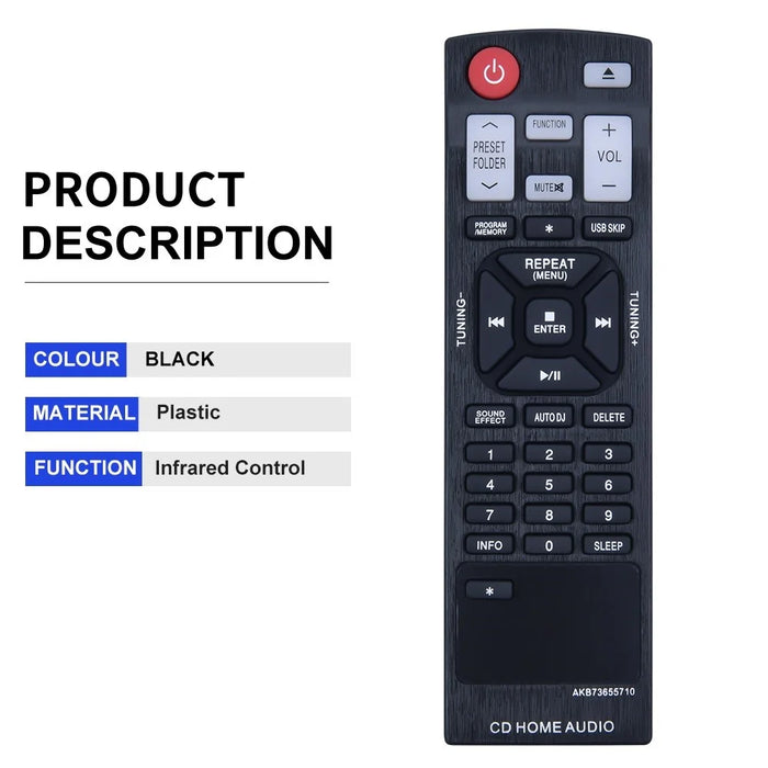 AKB73655710 For LG Home Theater Amplifier and Player Remote Controller 10m Range Infrared Remote Control - 2