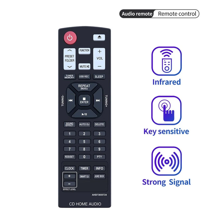 AKB73655724 For 10m Range Infrared Remote Controller Ergonomic Remote Control For LG Home Theater Amplifier and Player - 2