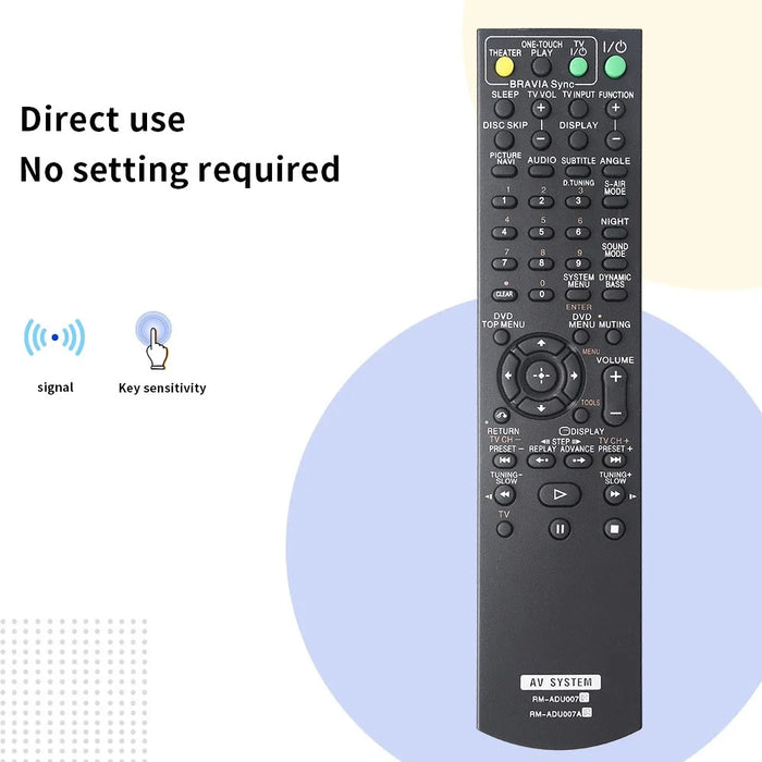 RM-ADU007  /  RM-ADU007A For Sony AV Amplifier 10m Range Remote Controller Ergonomic Infrared Remote Control - 3