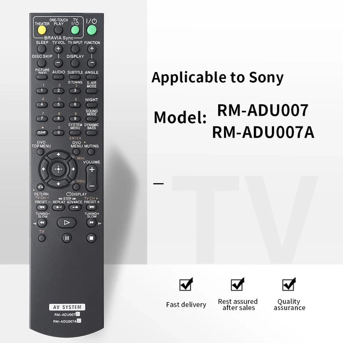 RM-ADU007  /  RM-ADU007A For Sony AV Amplifier 10m Range Remote Controller Ergonomic Infrared Remote Control - 4