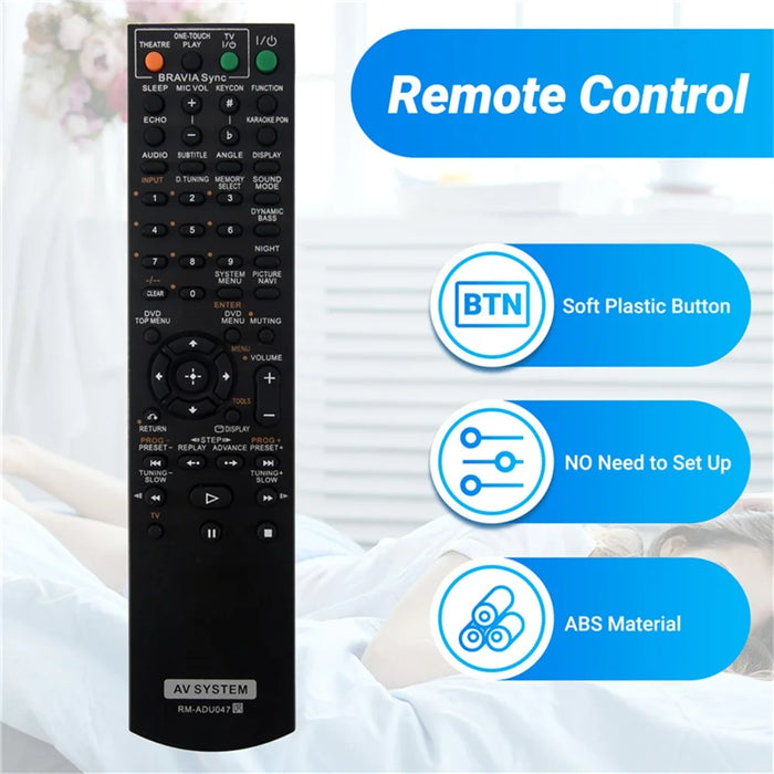 RM-ADU047 10m Range Infrared Remote Controller Ergonomic Remote Control for Sony AV Amplifier - 3