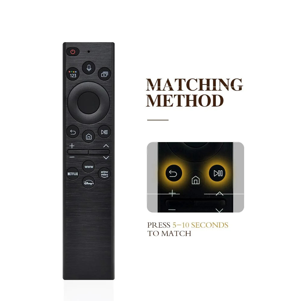 BN59-01385D 8m Range Voice Control Remote for Samsung TV Solar Charging Remote Controller - 2