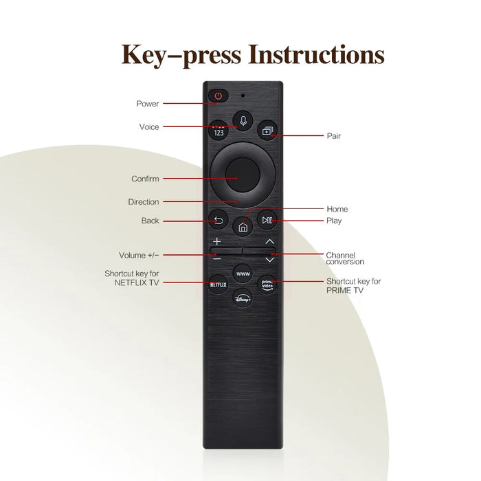 BN59-01385D 8m Range Voice Control Remote for Samsung TV Solar Charging Remote Controller - 4