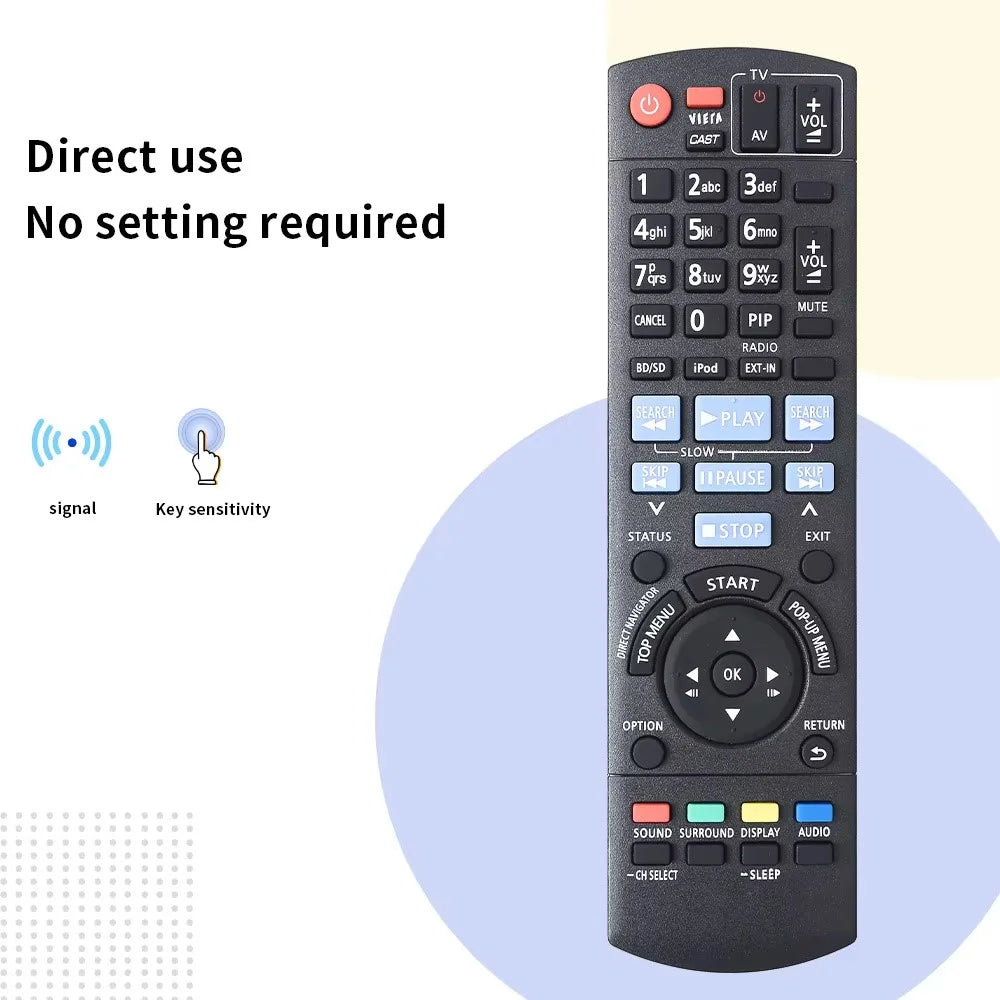 N2QAKB000090 10m Infrared Remote Control for Panasonic Audio Player Ergonomic Remote Controller - 3