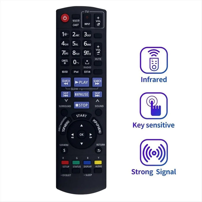 N2QAKB000072 For Panasonic Audio Player 10m Range Infrared Remote Control Ergonomic Remote Controller - 3