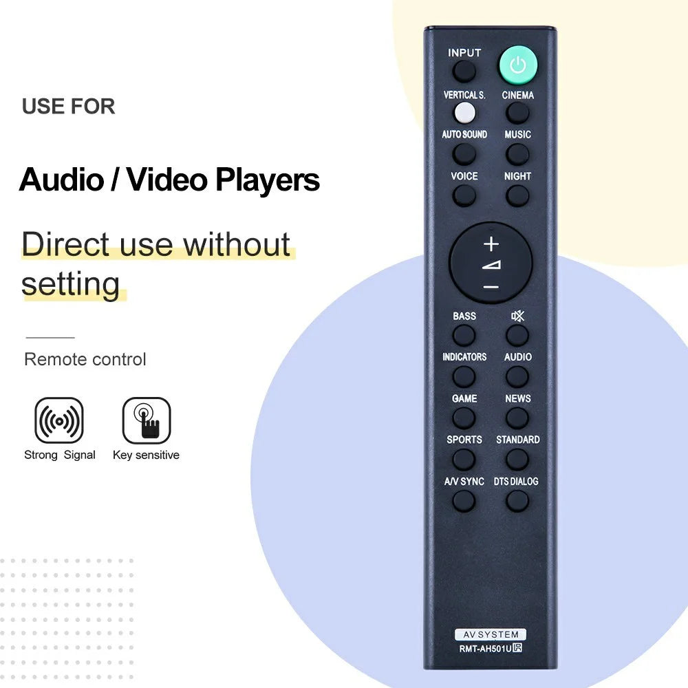 RMT-AH501U For Sony Soundbar Remote Control Battery Operated Infrared Replacement Controller - 2