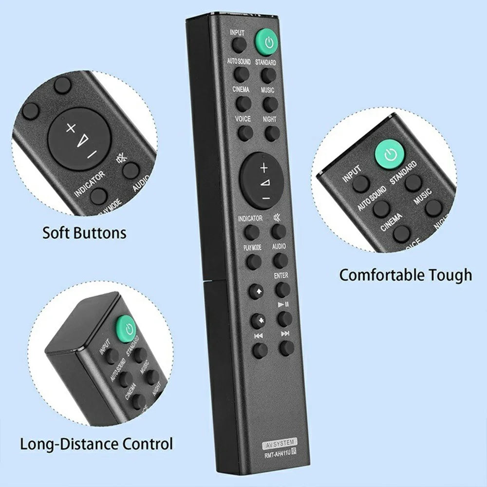 RMT-AH411U For Sony Soundbar Remote Control Battery Operated Infrared Replacement Controller - 5