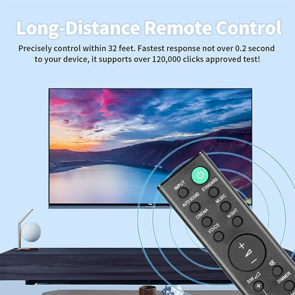 RMT-AH412U For Sony Soundbar Remote Control Battery Operated Infrared Replacement Controller - 2