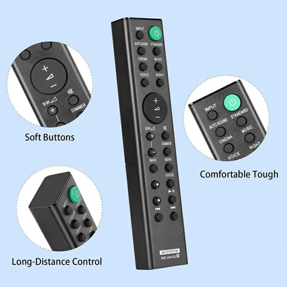 RMT-AH412U For Sony Soundbar Remote Control Battery Operated Infrared Replacement Controller - 5