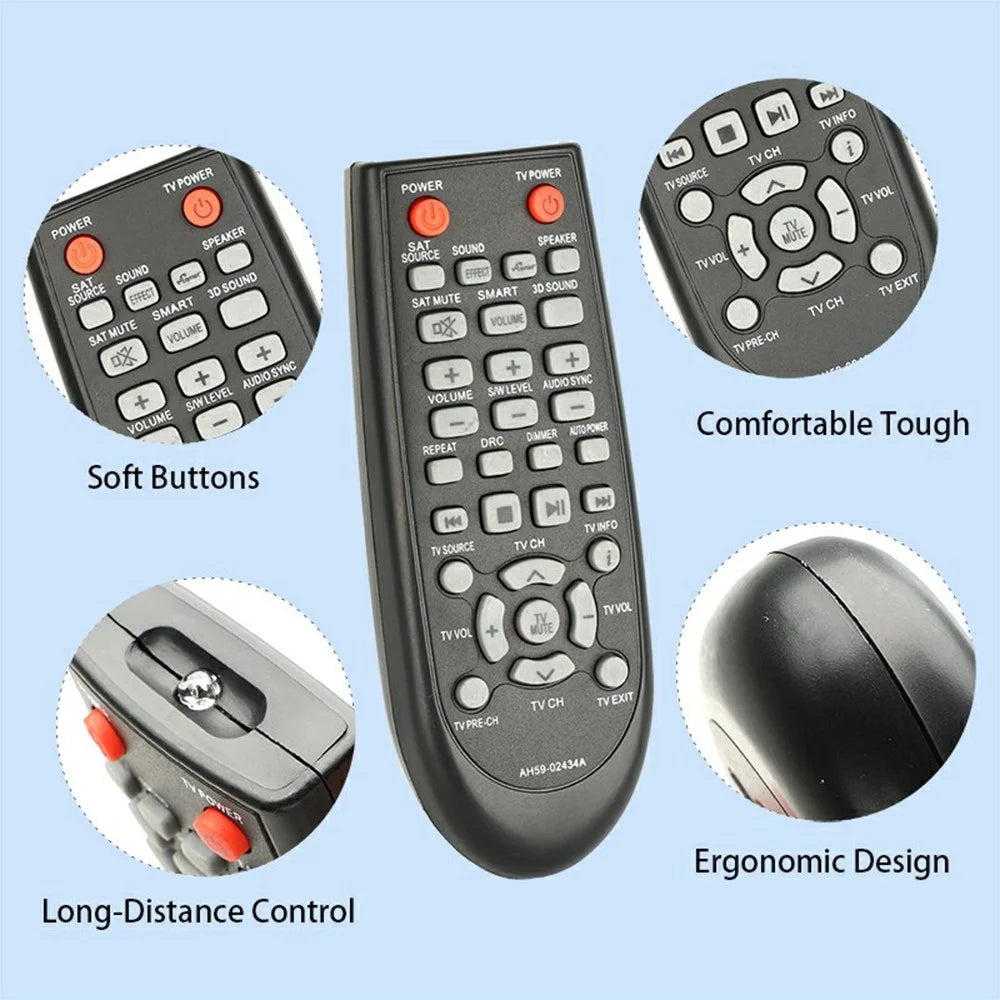 AH59-02434A For Samsung Soundbar Remote Control 10m Range Infrared Controller Replacement - 5