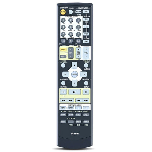 RC-651M For Onkyo Audio Receiver Remote Control 10m Range Battery Powered Replacement Infrared Controller - 1