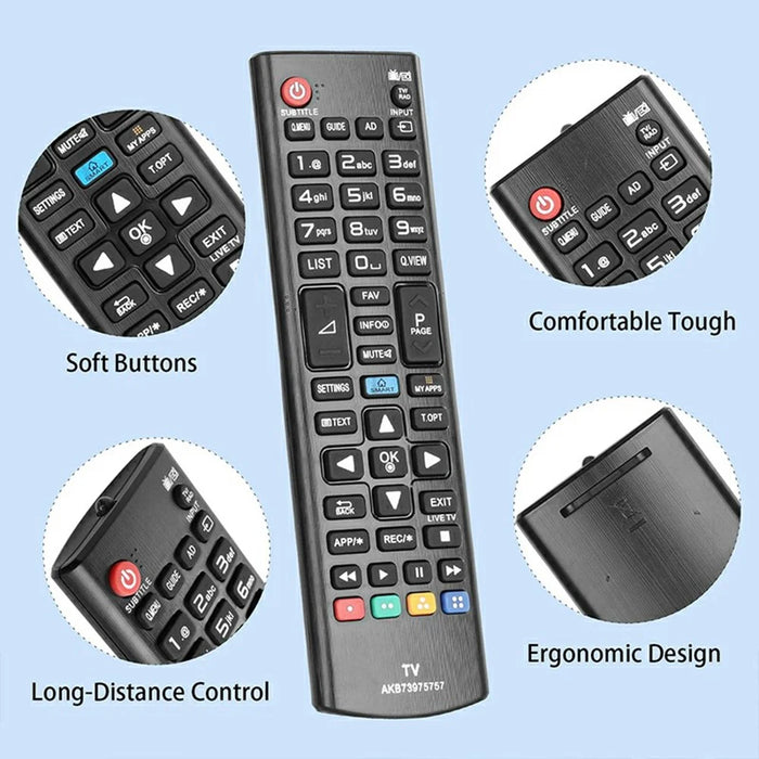 AKB73975757 For LG TV Remote Control Infrared Ergonomic Wireless Replacement Handheld Controller - 5