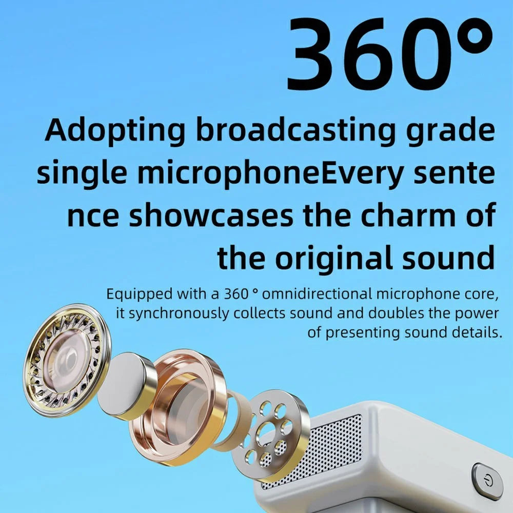 K80 Wireless Lavalier Microphone with Charging Case Smart Noise Reduction for Streaming / Broadcasting / Recording - Black - 7