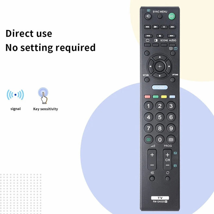 RM-GA020 For Sony TV Infrared Remote Control No Setup 10m Range Controller Replacement - 5
