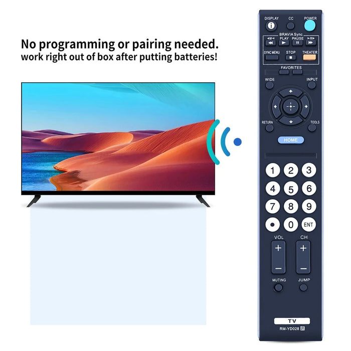 RM-YD028 For Sony TV Remote Control 10m Range IR Infrared Controller Replacement - 4