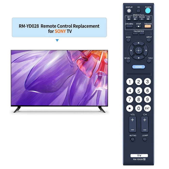 RM-YD028 For Sony TV Remote Control 10m Range IR Infrared Controller Replacement - 5