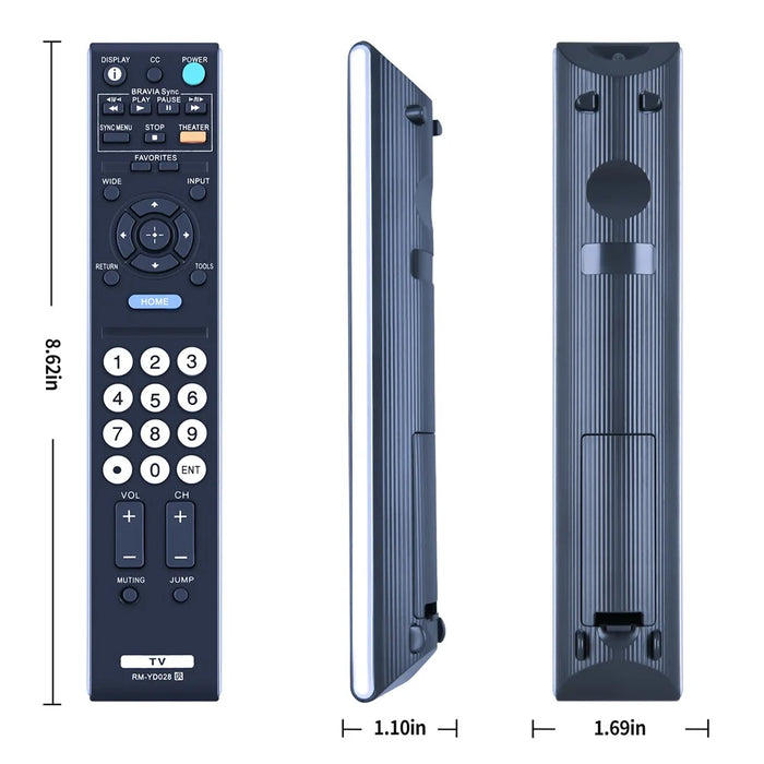 RM-YD028 For Sony TV Remote Control 10m Range IR Infrared Controller Replacement - 6