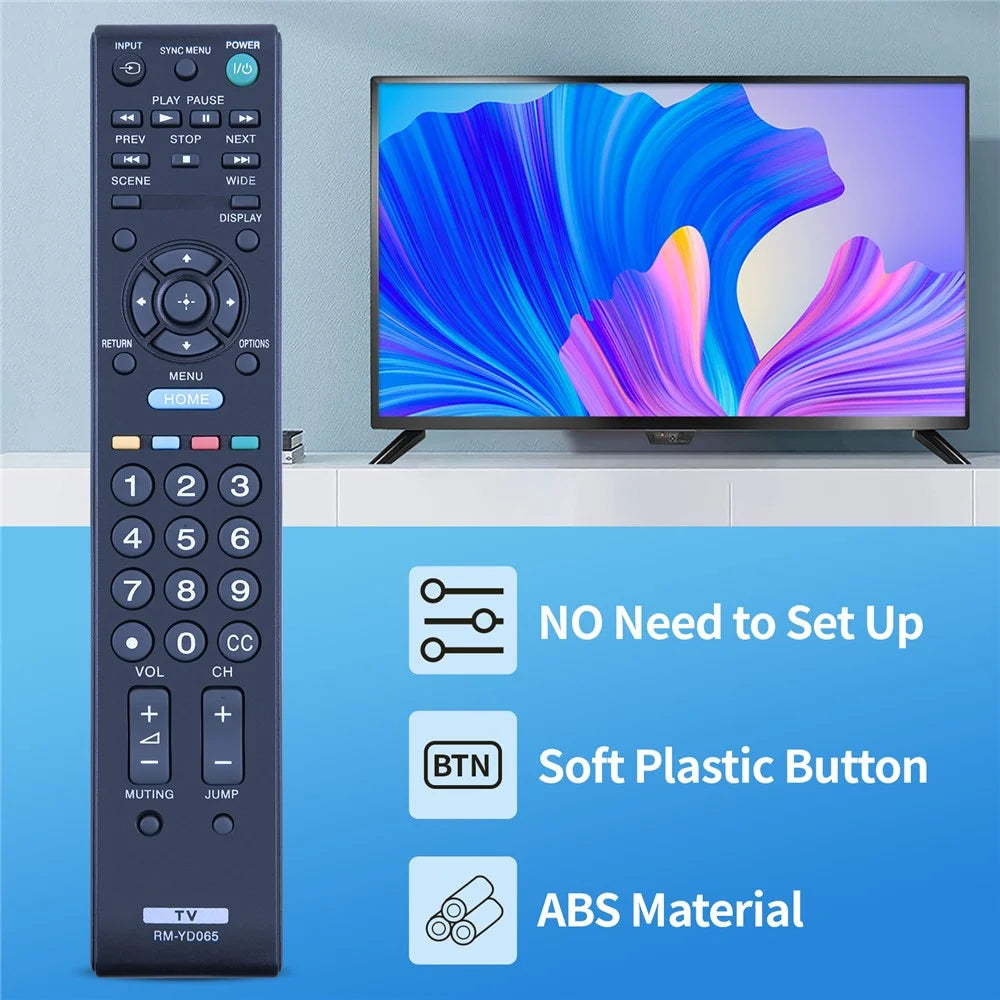 RM-YD065 For Sony TV Infrared Remote Control Replacement 10m Range No Programming Required - 2