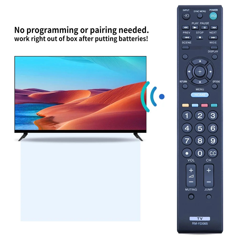 RM-YD065 For Sony TV Infrared Remote Control Replacement 10m Range No Programming Required - 4