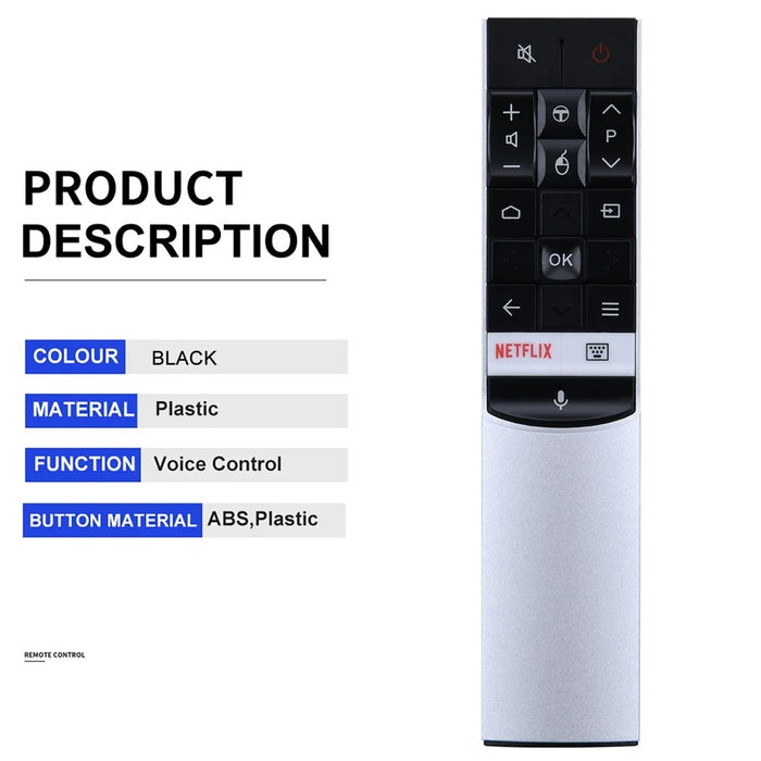 RC602S JUR1 For TCL TV Remote Control with Voice Control 10m Range Television Controller Replacement - 5