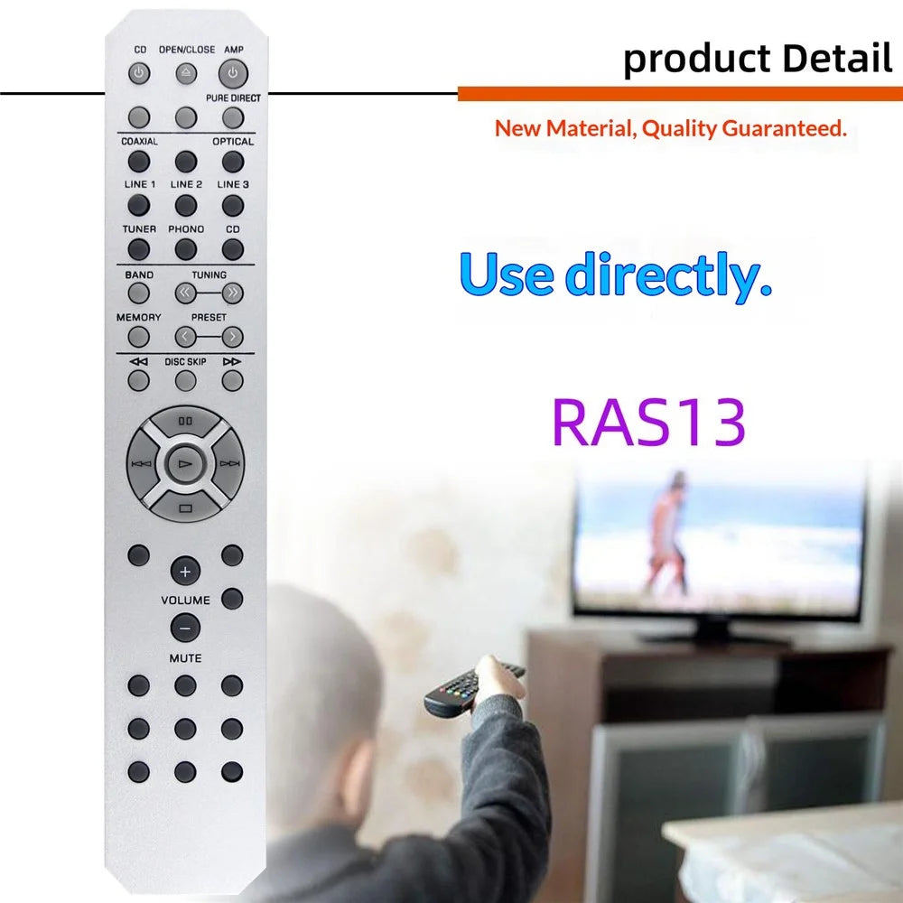RAS13 For Yamaha Sound Receiver Infrared Remote Control Battery Operated Replacement Controller - 2