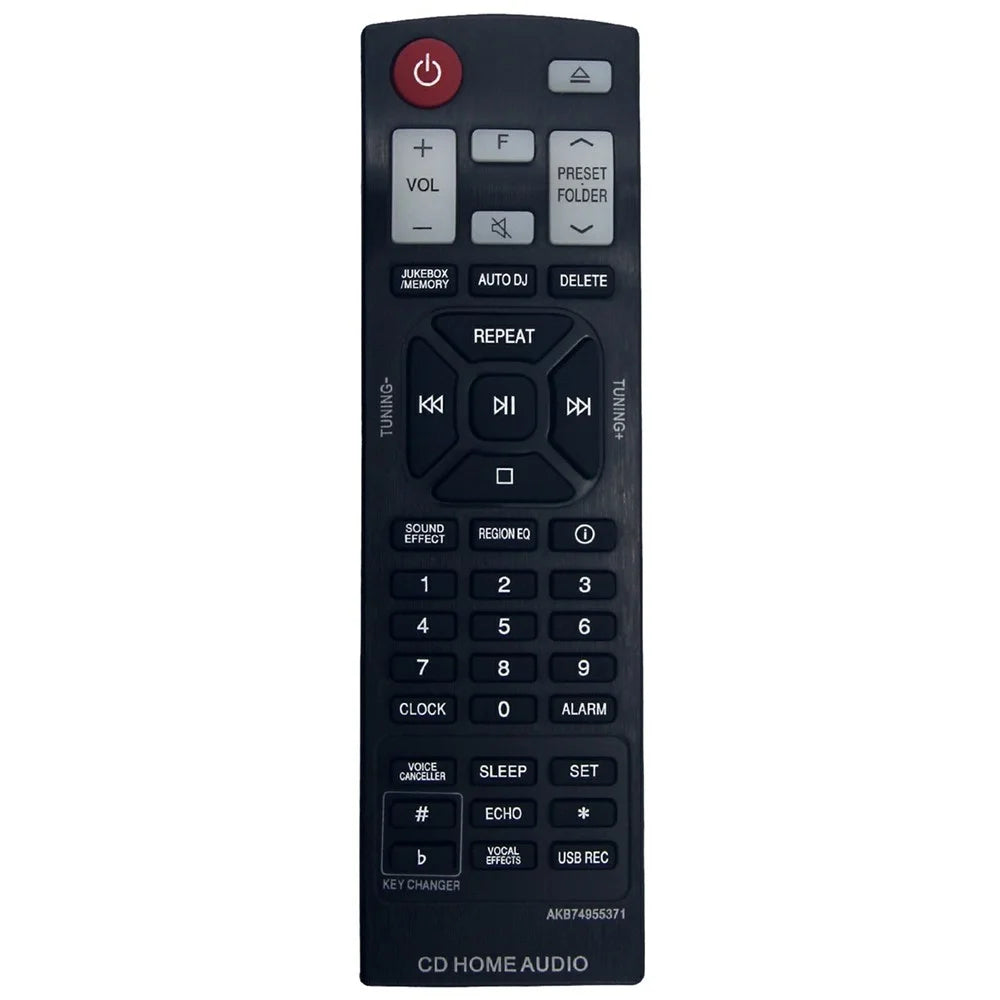 AKB74955371 For LG Audio Player Remote Control CD Home Audio System IR Controller with Multi Function Keys - Black - 1