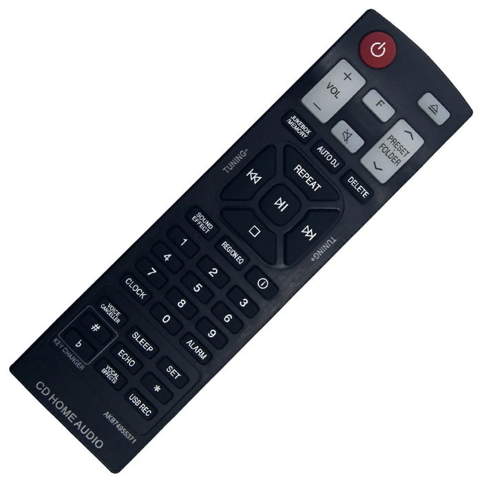 AKB74955371 For LG Audio Player Remote Control CD Home Audio System IR Controller with Multi Function Keys - Black - 3