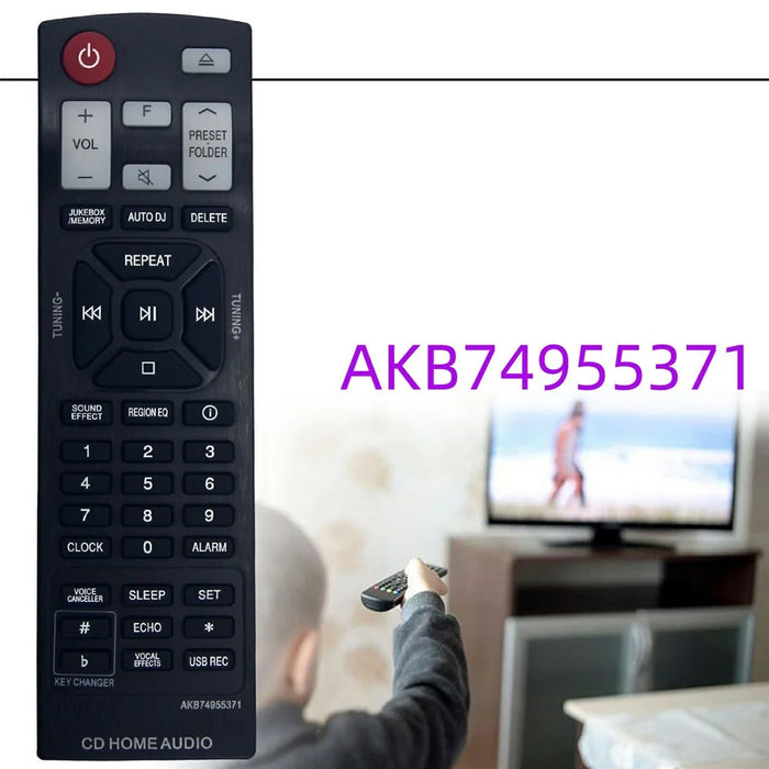 AKB74955371 For LG Audio Player Remote Control CD Home Audio System IR Controller with Multi Function Keys - Black - 4