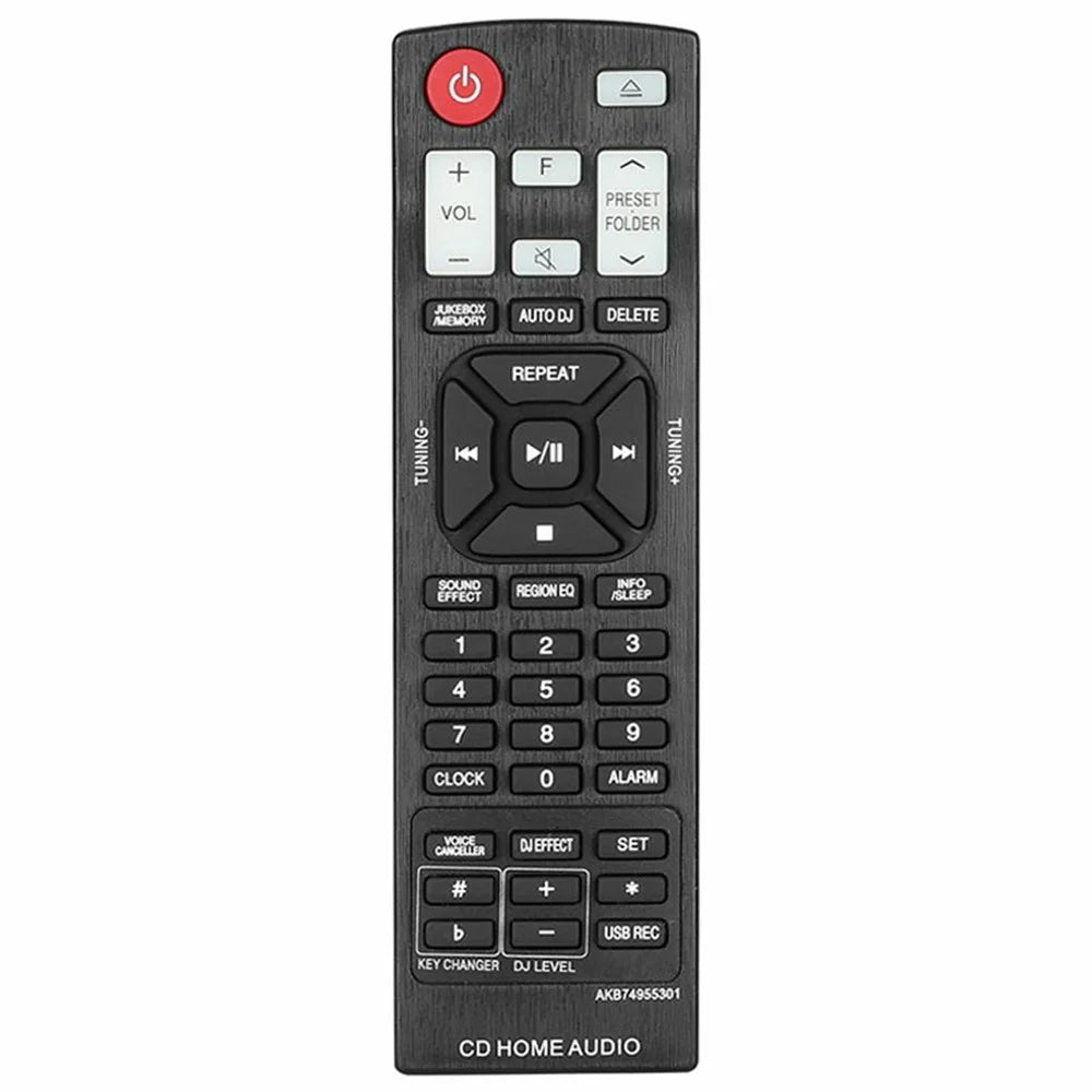 AKB74955301 For LG Audio Player Remote Control Infrared Universal CD Home Audio System Controller - Black - 1